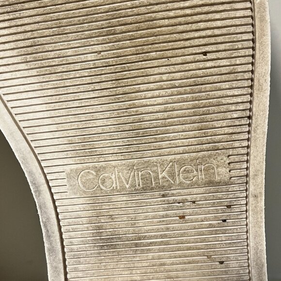 Calvin Klein White Snakeskin Michaela 2 Sneakers – Size 9 - Picture 15 of 15